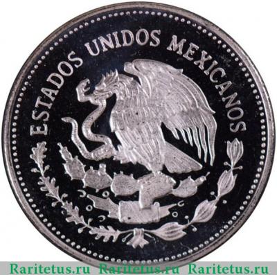 100 песо (pesos) 1985 года  футболист Мексика proof