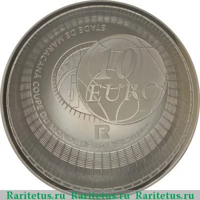 10 евро (euro) 2014 года  футбол Франция proof