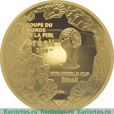 Реверс монеты 200 евро (euro) 2014 года  футбол Франция proof