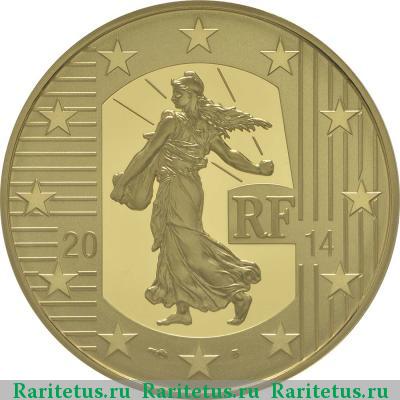 100 евро (euro) 2014 года  денье Франция proof