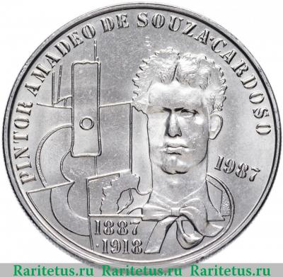 Реверс монеты 100 эскудо (escudos) 1987 года  Амадеу ди Соуза Португалия