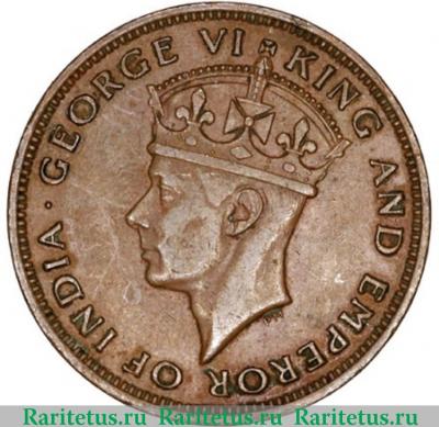 1 цент (cent) 1943 года   Британский Гондурас