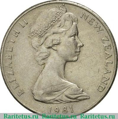 10 центов (cents) 1981 года   Новая Зеландия