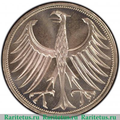5 марок (deutsche mark) 1960 года J  Германия