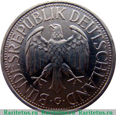 1 марка (deutsche mark) 1990 года G ФРГ