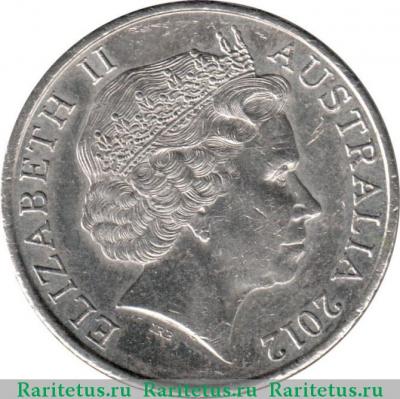 20 центов (cents) 2012 года  утконос Австралия