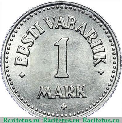 Реверс монеты 1 марка (mark) 1924 года  Эстония