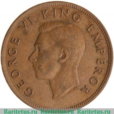 1 пенни (penny) 1942 года   Новая Зеландия