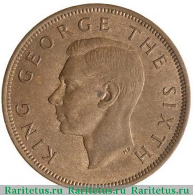 1 пенни (penny) 1950 года   Новая Зеландия
