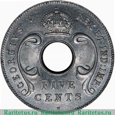 5 центов (cents) 1914 года   Британская Восточная Африка