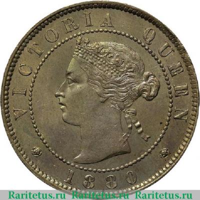 1/2 пенни (half penny) 1880 года   Ямайка