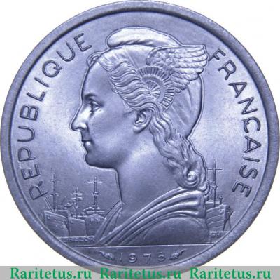 2 франка (francs) 1975 года   Французские афар и исса