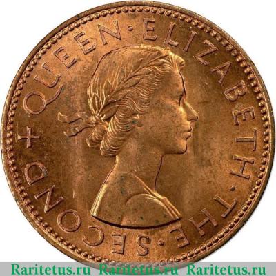 1/2 пенни (penny) 1964 года   Новая Зеландия