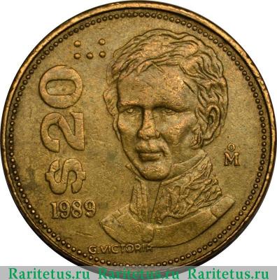 Реверс монеты 20 песо (pesos) 1989 года   Мексика