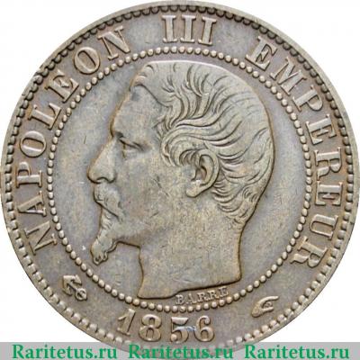 5 сантимов (centimes) 1856 года A  Франция