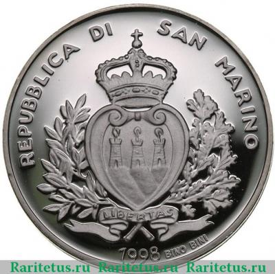 5000 лир (lire) 1998 года   Сан-Марино proof