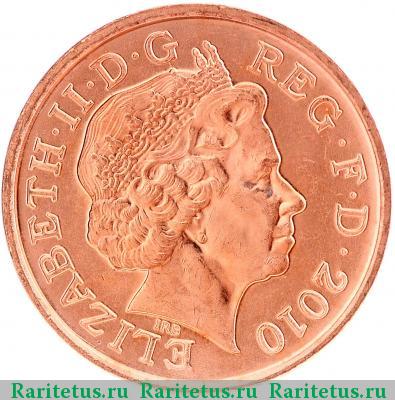 1 пенни (penny) 2010 года  Великобритания