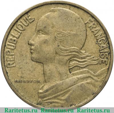 10 сантимов (centimes) 1967 года   Франция