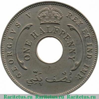 1/2 пенни (penny) 1915 года   Британская Западная Африка