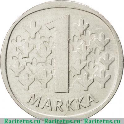 Реверс монеты 1 марка (markka) 1984 года N Финляндия