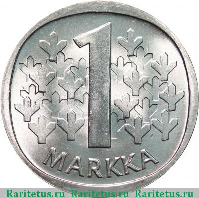 Реверс монеты 1 марка (markka) 1965 года S Финляндия