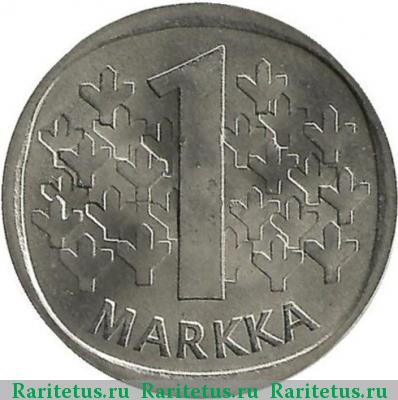 Реверс монеты 1 марка (markka) 1979 года К Финляндия