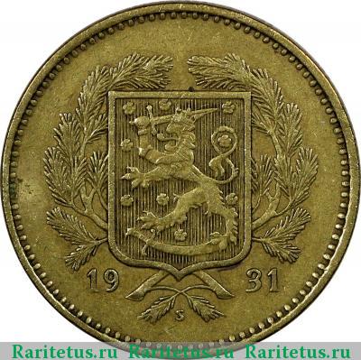 10 марок (markkaa) 1931 года S 
