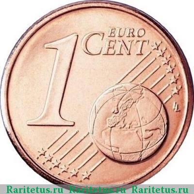 Реверс монеты 1 евро цент (евроцент, euro cent) 1999 года М Финляндия