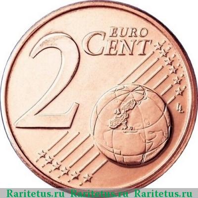 Реверс монеты 2 евро цента (евроцента, euro cent) 1999 года М Финляндия