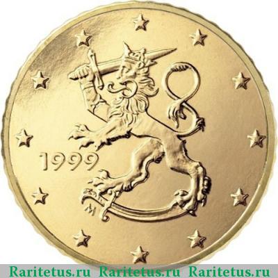 10 евро центов (евроцентов, euro cent) 1999 года М Финляндия
