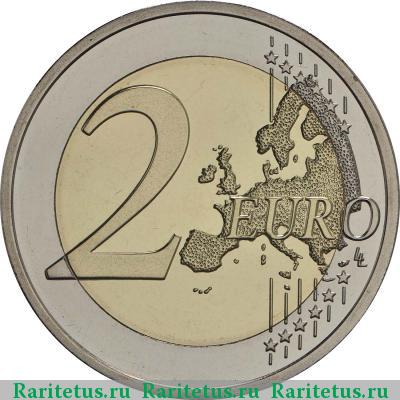 Реверс монеты 2 евро (euro) 2016 года  Вригт Финляндия