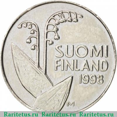 10 пенни (pennia) 1998 года M Финляндия