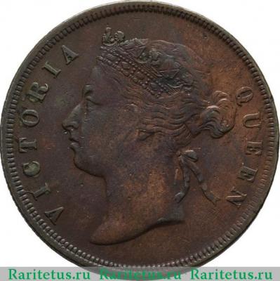 1 цент (cent) 1891 года   Стрейтс Сетлментс