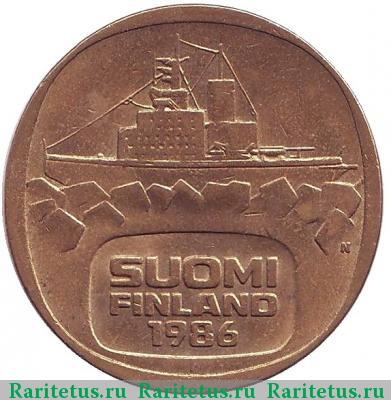5 марок (markkaa) 1986 года N 