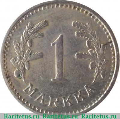 Реверс монеты 1 марка (markka) 1933 года S Финляндия