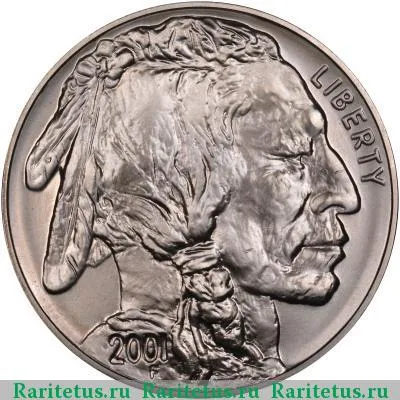 1 доллар (dollar) 2001 года D бизон США