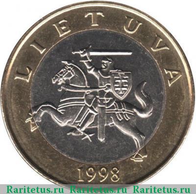 2 лита (litai) 1998 года  