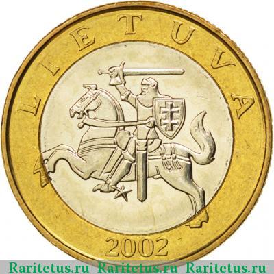 2 лита (litai) 2002 года  