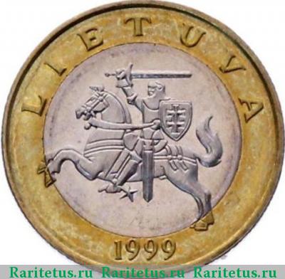 2 лита (litai) 1999 года  