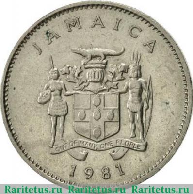 10 центов (cents) 1981 года   Ямайка
