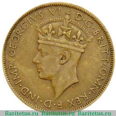 2 шиллинга (shillings) 1947 года H  Британская Западная Африка