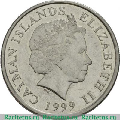 25 центов (cents) 1999 года   Каймановы острова
