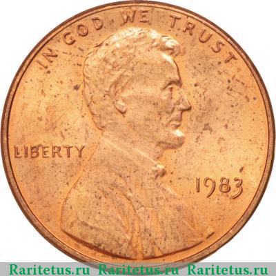 1 цент (cent) 1983 года  США