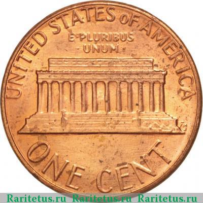 Реверс монеты 1 цент (cent) 1983 года  США