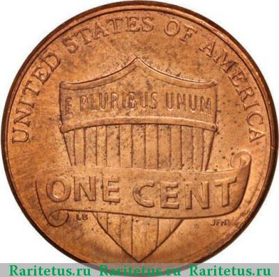 Реверс монеты 1 цент (cent) 2011 года  США