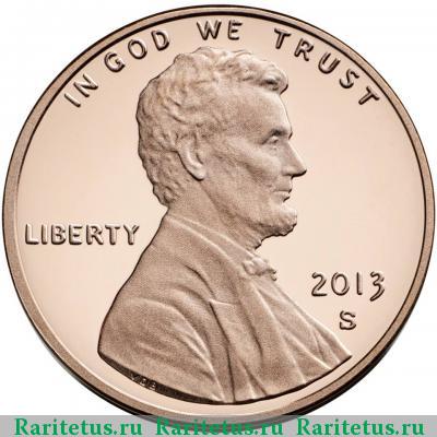 1 цент (cent) 2013 года S США proof