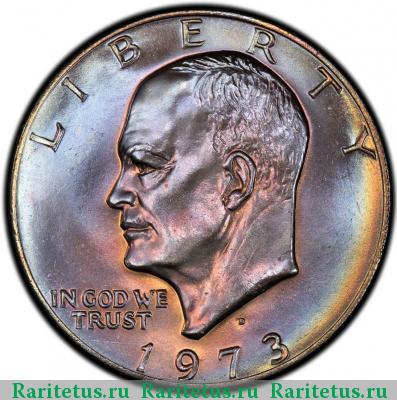 1 доллар (dollar) 1973 года D США