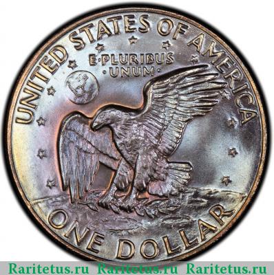 Реверс монеты 1 доллар (dollar) 1973 года D США