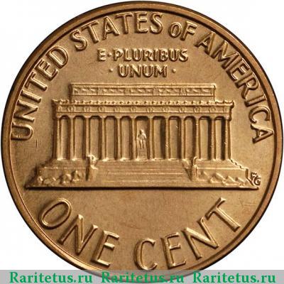 Реверс монеты 1 цент (cent) 1981 года D США