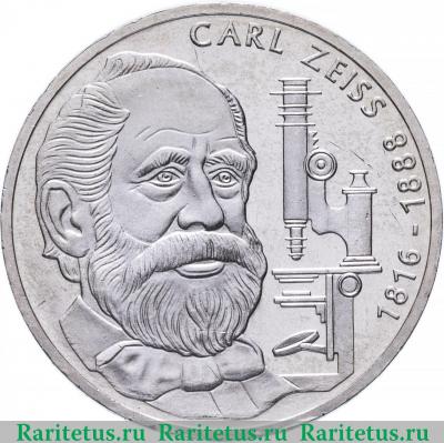 Реверс монеты 10 марок (deutsche mark) 1988 года  Карл Цейс Германия